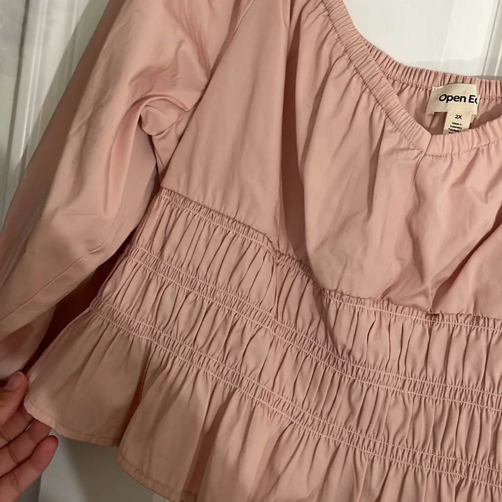 NWT Open Edit Ruched Top - Picture 2 of 3